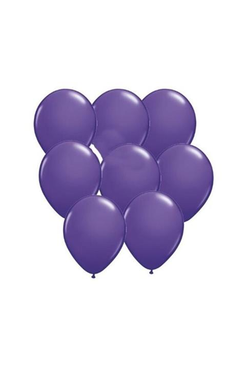 Pandoli Lila Metalik Düz Renk Sedefli Latex Balon 100 Adet