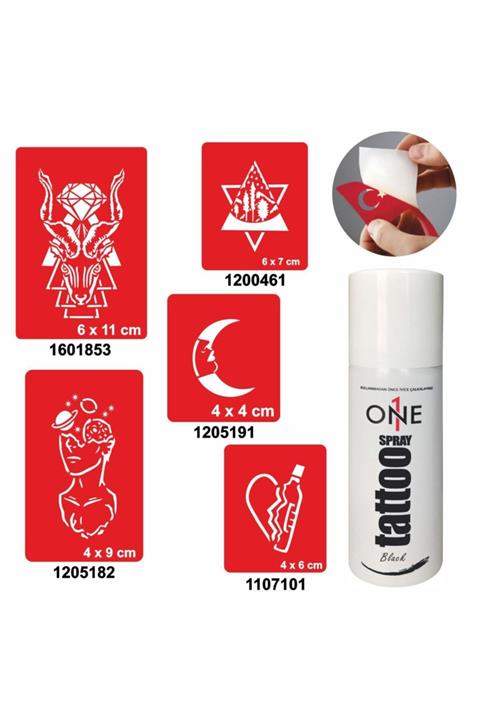 Toptanpro Düşüncenin Gücü Sprey Dövme Ve Şablon Seti Tattoo