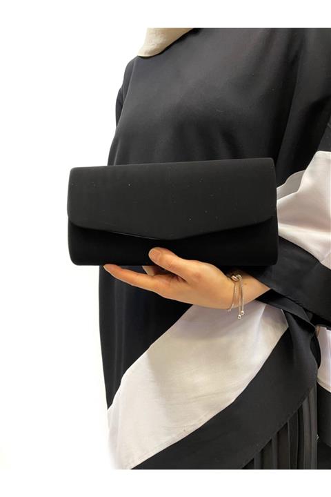 Busrabags Kadın Siyah Nubuk Gece Abiye Çanta