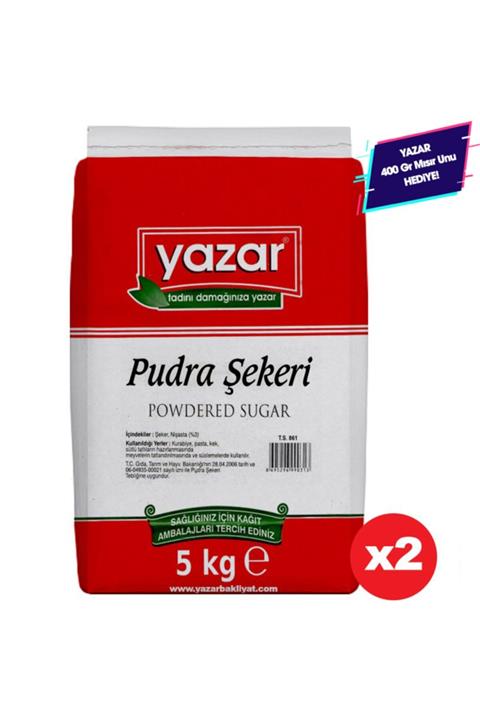 YAZAR Pudra Şekeri 5 Kg X 2 Paket
