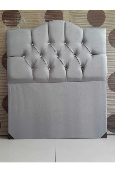 ByDekor 90 cm Tek Kişilik Gri Baza Başlığı