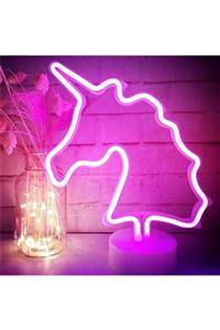 tamithalat Unicorn Renkli Dekoratif Neon Led Pilli Masa Ve Gece Lambası