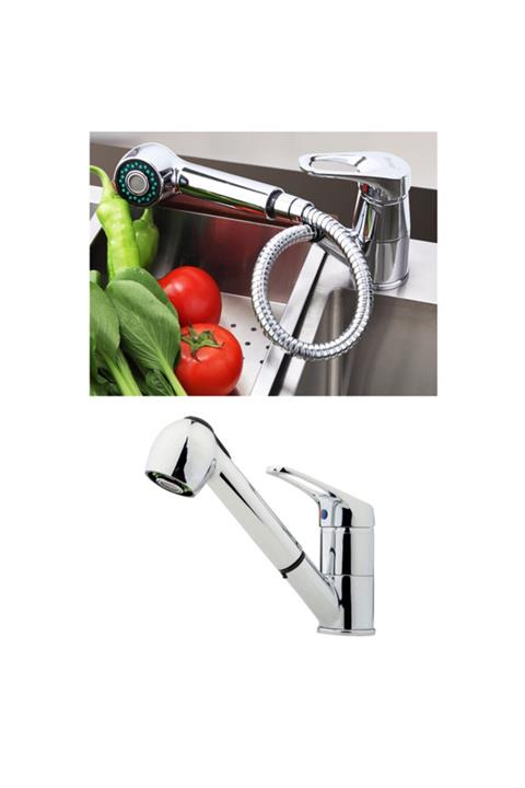 xolo Uzayan Spiral Hortumlu Mix Mutfak Eviye Bataryası