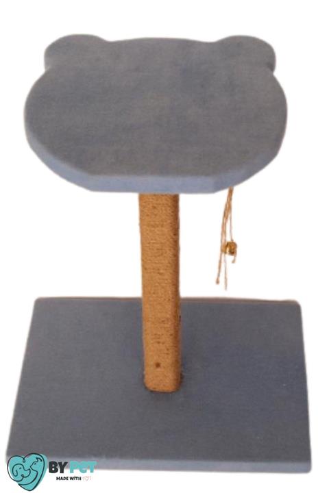 BYPET Cat Tree Kırılmaz Tamamen Ahşap Ve Doğal Oturaklı Figürlü Kedi Tırmalama Platformu