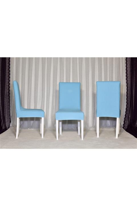 sahanehome Bambu Kumaş Esnek Lastiklli Sandalye Kılıfı 4'lü Set