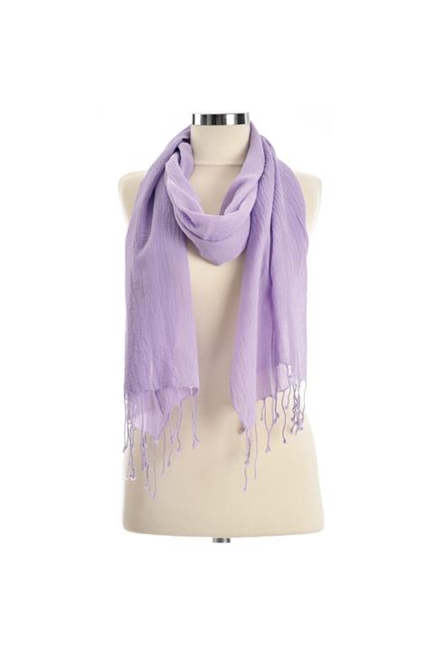 Dosimira Unisex Eflatun Düz Boya Pamuklu Fular