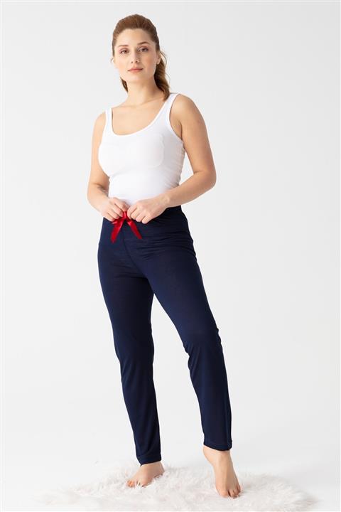 Pemilo Kadın Lacivert Düz Viskon Tek Alt 350