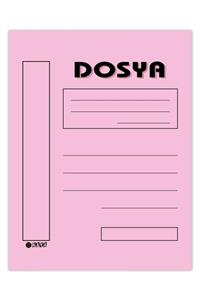 Kaya Tam Kapak Karton Telli Dosya Pembe 2. Kalite 100'lük Paket