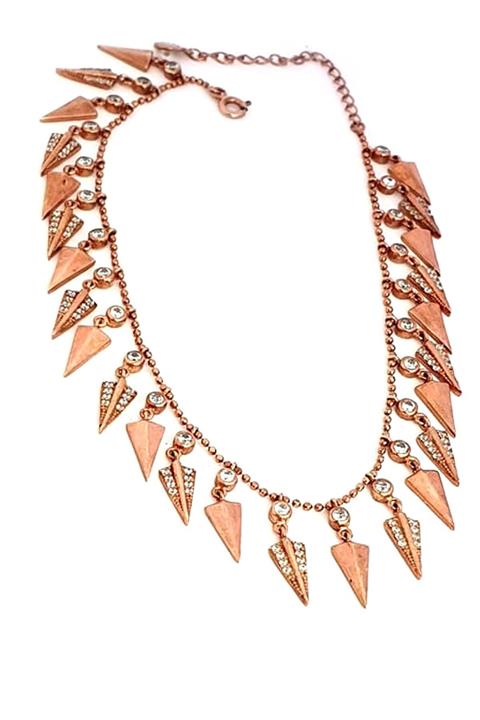 OSESHOP Zirkon Taşlı 925 Ayar Gümüş Rose Trend Halhal