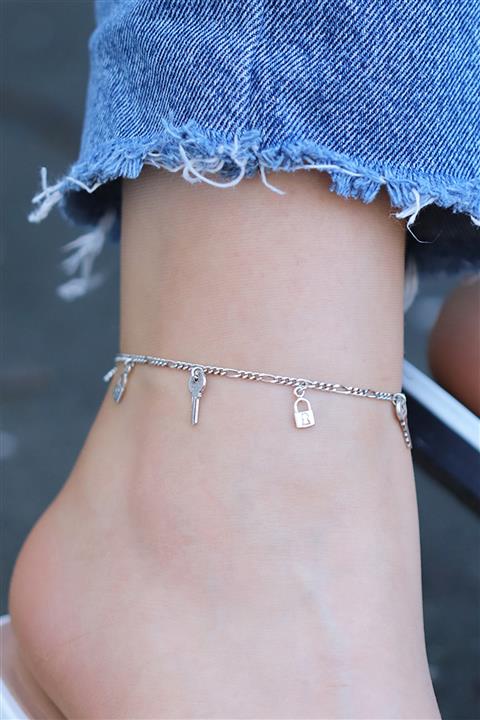 Necati Gün Anahtar Kilit Model Gümüş Halhal