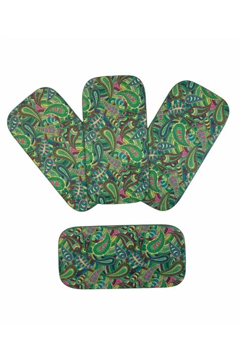 Yüncü Kız Çanta Tabanı Desenli Yeşil (1 Adet)