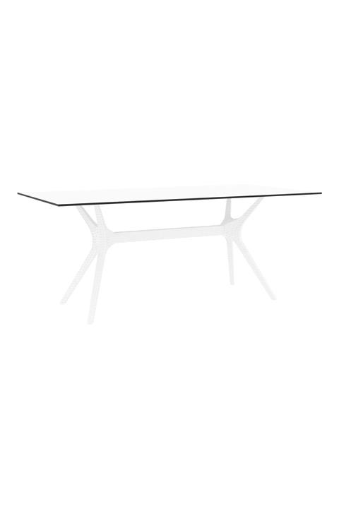 Siesta 865 Ibiza Rattan Bahçe Masası 90x180 Cm Beyaz