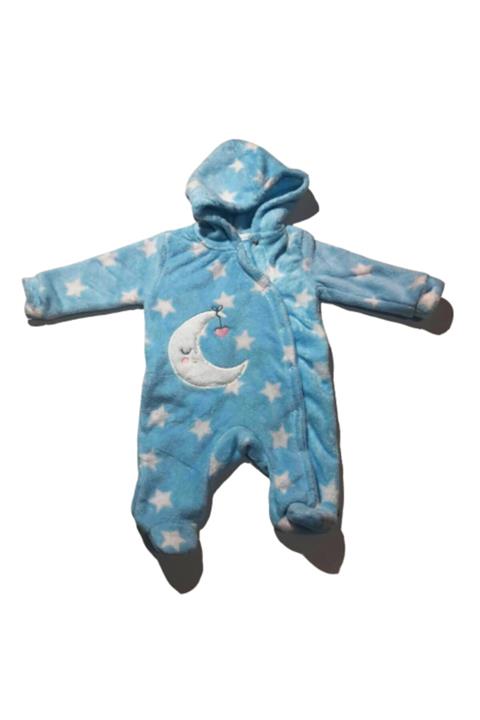 Necix's Unisex Bebek Mavi Aydedeli Peluş Tulum