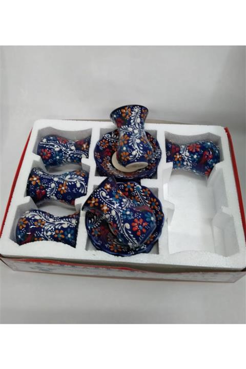 Sultan Çini Çini 6’lı Çay Takımı Tabağı