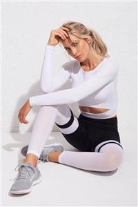 Less Is More Uzun Kollu Crop Top Spor Üst