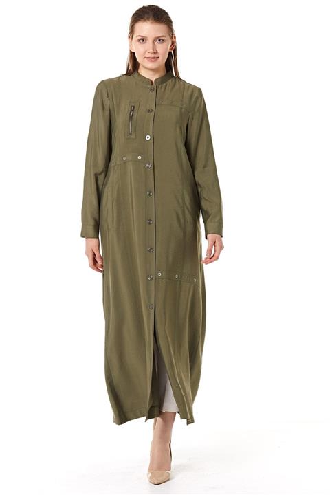 Nihan Kadın Haki Pardesü - B5104