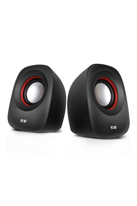 Kupa Bilgisayar Hoparlörü Pc Laptop Notebook 1+1 Ses Sistemi 3.5mm Jack Girişli Multimedia Usb Speaker