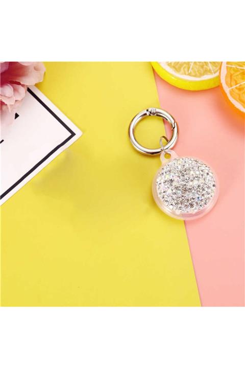 Apple Airtag Silikon Anahtarlık Gümüş