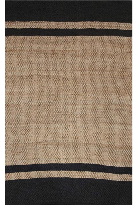 Eko Halı Echo Ech 07 Naturel Siyah Jüt Hasır El Dokuma Sisal Kilim Halı
