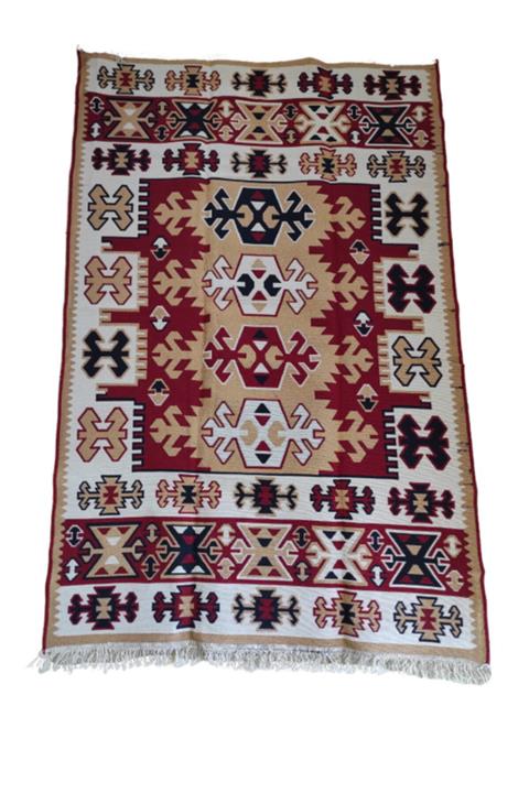 ÇETİNLERSHOP 120x180 Otantik Saçaklı Kilim