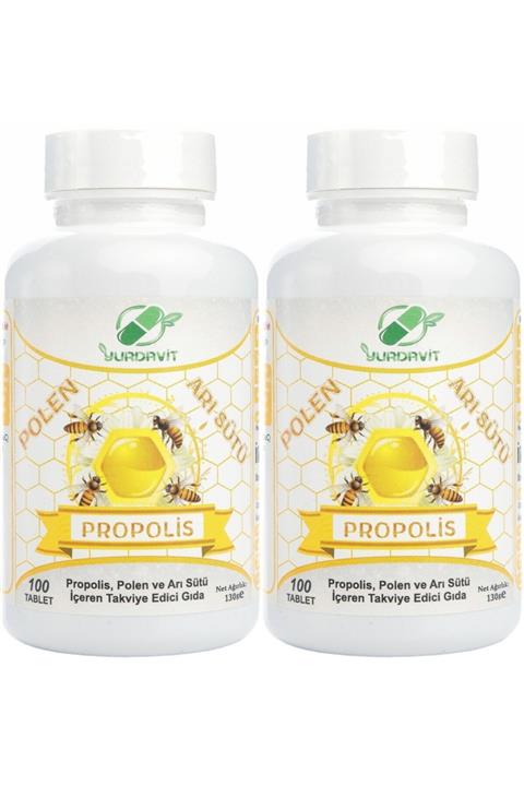 Yurdavit Propolis Polen Arı Sütü 2 Adet 100 Tablet