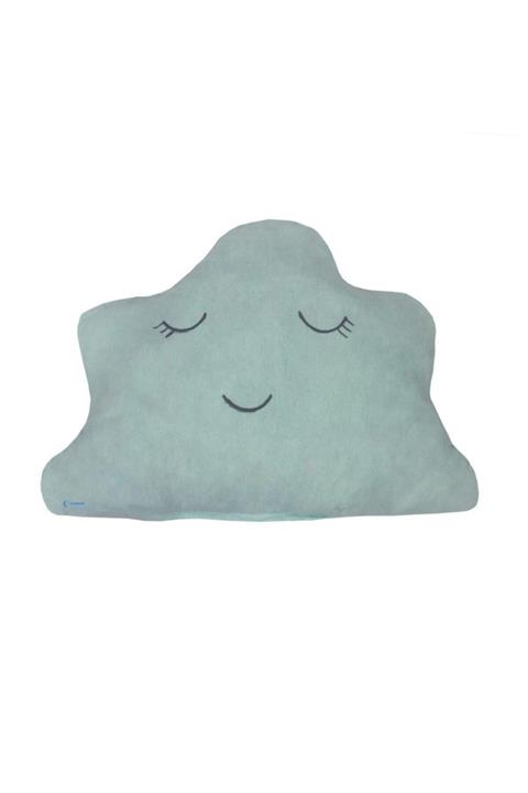 Evene Yeşil Bulut Bebek Yastığı Bulut Şeklinde Terletmeyen Kumaşlı Dekor Çocuk Bebek Yastık