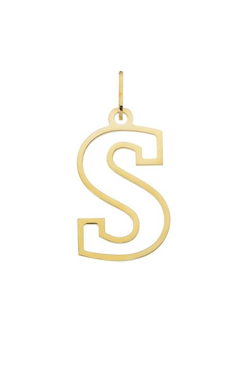 GençTaş Kuyumculuk 14 Ayar Altın S Harfi Kadın Kolye Ucu