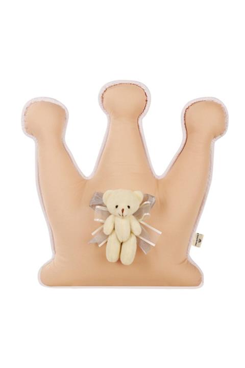 Dona De Miel Polina White Teddy Pudra Taç Dekoratif Yastık