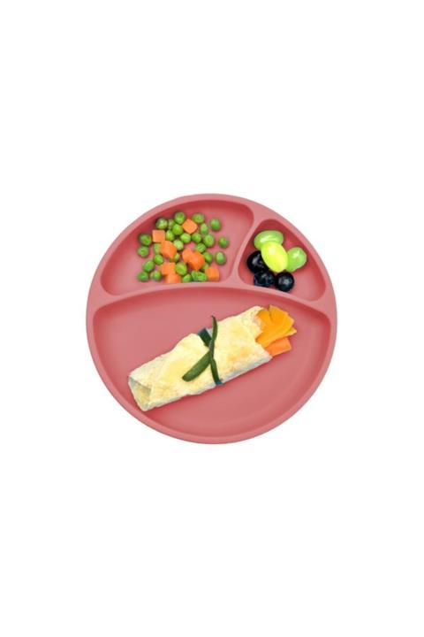 Oioi Vakum Tabanlı Silikon Mama Tabak 6 Ay Bordo