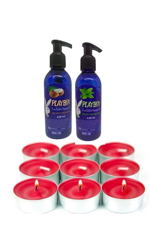 Playboy Aroma Terapi Spa Mum Hediyeli Yenilebilir Hindistan & Nane Vücut Masaj Yağı 120 Ml
