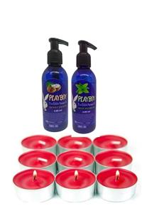 Playboy Aroma Terapi Spa Mum Hediyeli Yenilebilir Hindistan & Nane Vücut Masaj Yağı 120 Ml