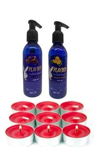 Playboy Aroma Terapi Mum Hediyeli Yenilebilir Çikolata  Portakal Aromalı Masaj Yağı 120 ml