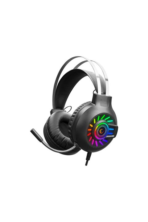 Rampage Rm-k44 Zengıbar 7.1 Surround Rgb Işık Efekti Mikrofonlu Oyuncu Kulaklığı Siyah