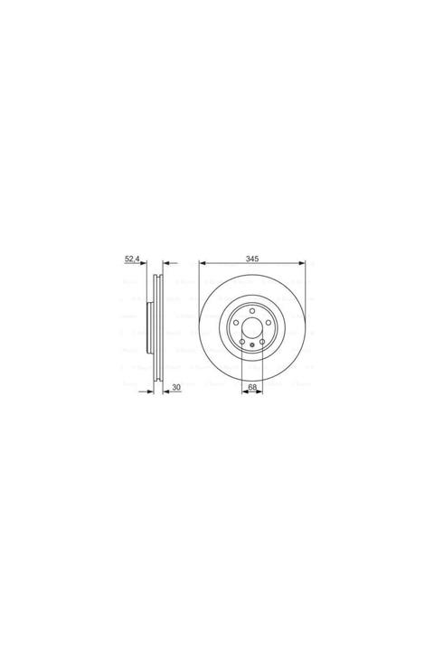 Bosch 4g0615301g On Fren Dıskı-345×30 5×112 (audı A4 08-16 A5 08-17 A6 11-18 Q5 09-17) Bos-0986479747-mar