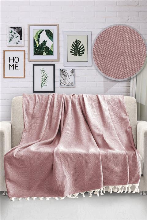 Viaden Home Natural Koltuk Örtüsü 170x230 Cm - Pudra