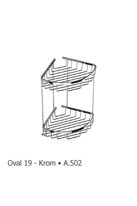 Duxxa Duşakabin Oval Köşe Rafı 19x19 (prinç Malzeme)