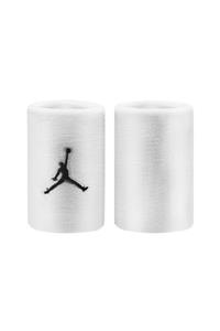 Nike Unisex Bas Bandı+Bileklik - Kol Bandı - Jordan Jumpman Wristbands White/Black - J.KN.01.101.OS