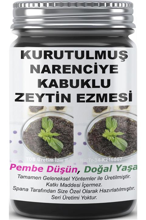SPANA Ev Yapımı Katkısız Kurutulmuş Narenciye Kabuklu Zeytin Ezmesi  330gr