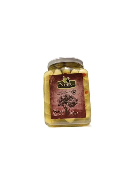 Ender Zeytin Biberli Yeşil Zeytin 900 Gr.