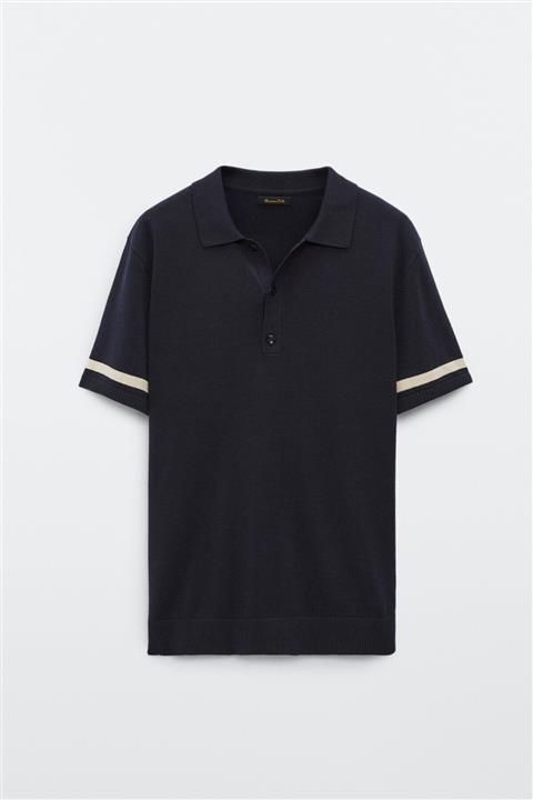 Massimo Dutti Erkek Çizgili Ve Kısa Kollu Triko Polo T-Shirt 00911420