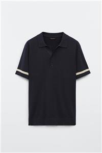 Massimo Dutti Erkek Çizgili Ve Kısa Kollu Triko Polo T-Shirt 00911420