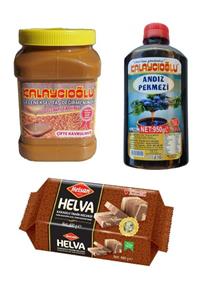 Belde Dere Kalaycıoğlu Kepeksiz Bozkır Tahini 935 Gr + Helsan Glikozsuz Kakaolu Helva 400 Gr + Kalaycıoğlu Andı