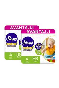 Sleepy Extra Avantajlı Bebek Bezi 4 Numara Maxi 96 Lı X 2 Adet