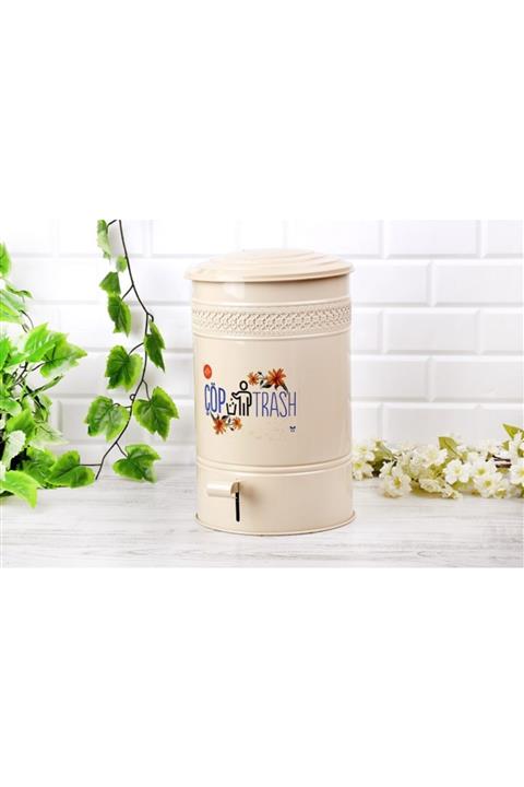 SHADDY GOODS Pedallı Çöp Kovası 16lt Krem