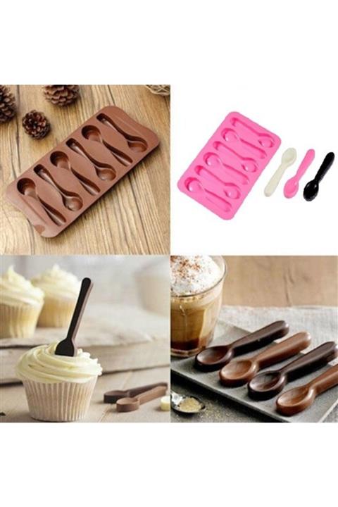 Pratik Kaşık Tasarımlı Silikon Çikolata Kalıbı