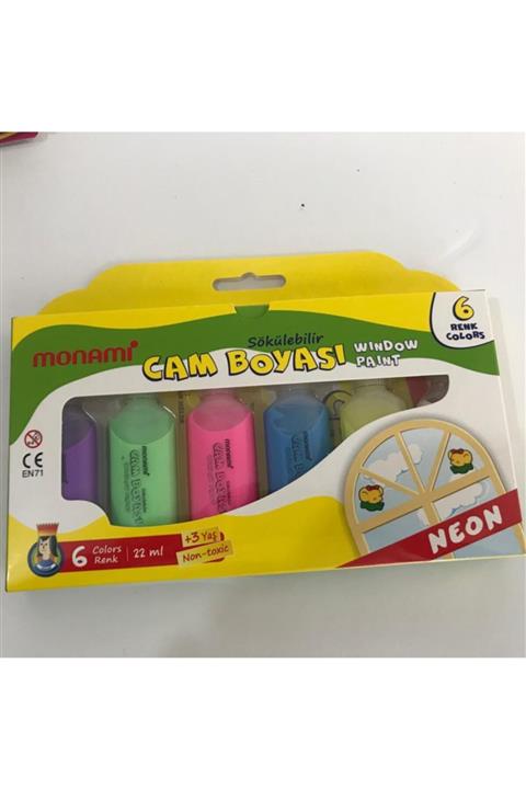 Esmay Monamı Cam Boya 6 Renk Neon