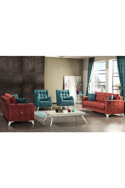 CaddeYıldız Almeda Oturma Grubu Metal Kasa