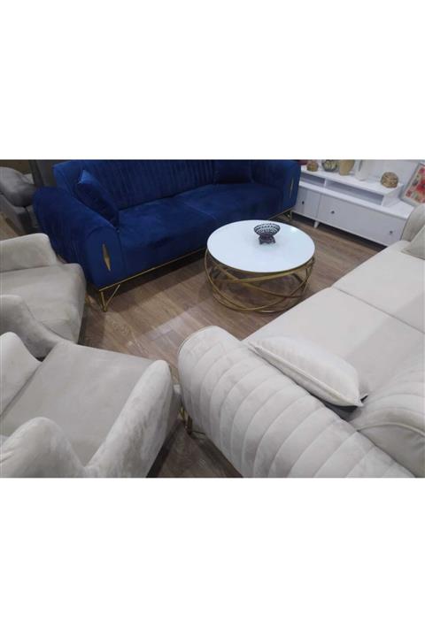 BENGİ TİCARET Bengi Dilimli Lüks Koltuk Takımı Lacivert