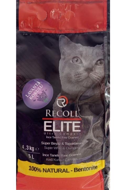 RECOLL Petelite'den 5 Lt Lavantalı Topaklanan Doğal Bentonit Kedi Kumu