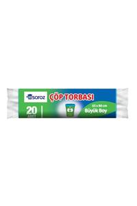 Mintax Saroz Büyük Boy Çöp Torbası 65*80 Cm 20 Li